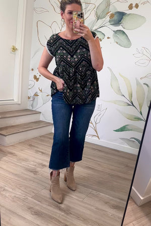 If You Whisper Like Woven Blouse - Black Combo, Closet Candy, Rachel Fit Video