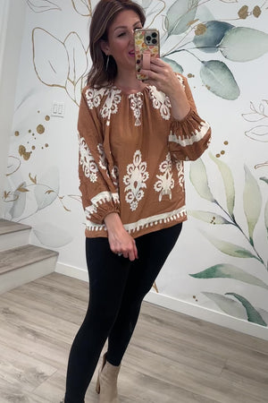 Aurora Edge Top, Mocha, Closet Candy, Rachel Fit Video