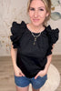 Key to My Ruffles Sleeveless Top - Black, Closet Candy, Rachel Fit Video