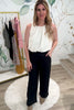 Modo Waffle Wide-Leg Pants, Black, Closet Candy, Rachel Fit Video
