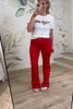 JUDY BLUE Somewhere Only We Go Flare Jeans - Red, Closet Candy, Rachel Fit Video