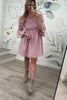 Ain’t Your Girl Off Shoulder Striped Mini Dress - Blush, Closet Candy, Rachel Fit Video
