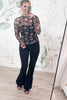 Serene Sheer Lace Top - Floral Black, Closet Candy, Rachel Fit Video