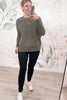 Patch Perfect Sweater - Dark Olive, Closet Candy, Rachel Fit Video