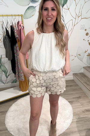 Bubbly Days Lace Shorts - Natural, Closet Candy, Rachel Fit Video