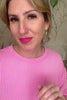 Pearl Crest Earrings - Gold, Closet Candy, Rachel Fit Video