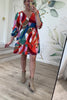 Abstract Tiered Mini Dress, Wine Mix, Closet Candy, Rachel Fit Video