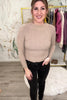 On My Radar Turtleneck Top - Khaki, Closet Candy, Rachel Fit Video