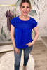 The Delaney Eyelet Top - Royal Blue, Closet Candy, Rachel Fit Video, Small Size