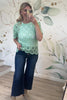 Lovely Crochet Knitted Top, Lt Green, Closet Candy, Rachel Fit Video