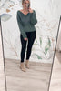 Don’t Start Now Cross Wrap Sweater - Ash Jade, Closet Candy, Rachel Fit Video