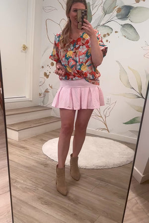 Cotton Candy Courtside Skort - Blush Pink, Closet Candy, Rachel Fit Video