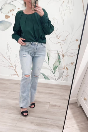 Too Sweet Satin Top - Hunter Green, Closet Candy, Rachel Fit Video