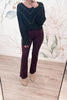 Nikki Hyperstretch Bootcut Pants - Dark Berry, Closet Candy, Rachel Fit Video