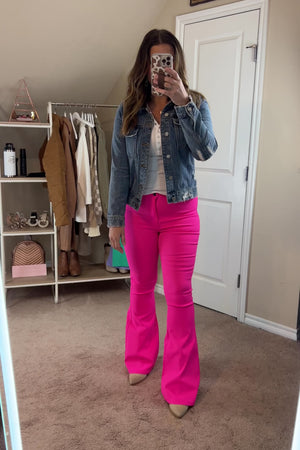 Carrie Flares - Neon Pink