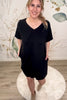Mono Mood T-Shirt Dress, Black, Closet Candy, Rachel Fit Video
