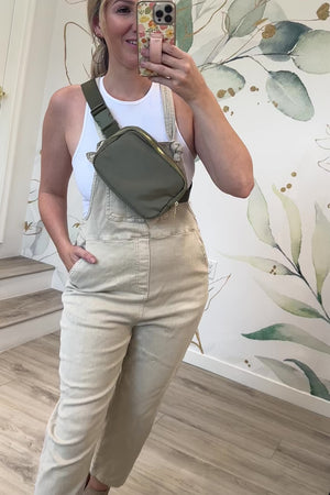 Miles to Go Fanny Bag, Olive, Closet Candy, Rachel Fit Video