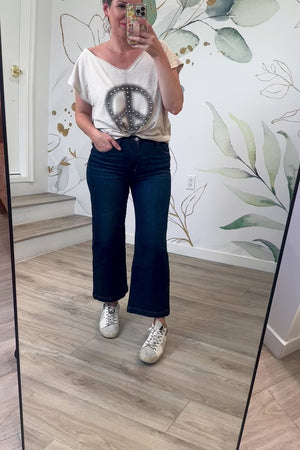 RISEN More Than Your Love Cropped Wide Jeans - Dark Wash, Closet Candy, Rachel Fit Video