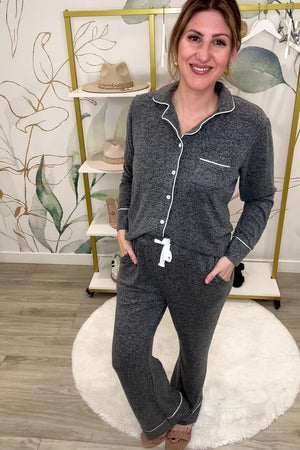 Make It Happy Lounge Set - Dark Grey, Closet Candy, Rachel Fit Video