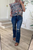 RISEN Rebel Distressed Straight Jeans, Dark Wash, Closet Candy, Rachel Fit Video