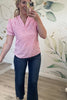 Candy Puff Blouse, Pink Stripe, Closet Candy, Rachel Fit Video