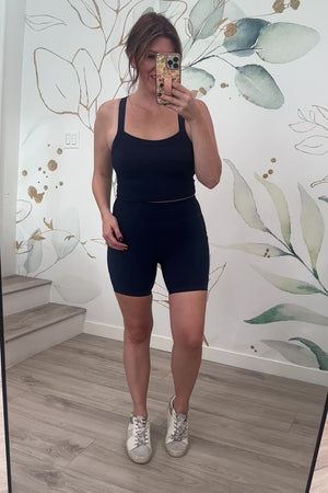 Navy Nomad Tank, Tank, Short, Set, Closet Candy, Rachel Fit Video