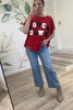 Touchdown Vibes Graphic Tee, Red/Black, Closet Candy, Rachel Fit Video
