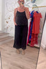 You'll Be Here Woven Cami Set - Ash Black, Closet Candy, Rachel Fit Video