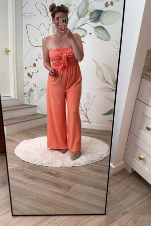 Luna Bloom Smocked Jumpsuit - L. Orange, Closet Candy, Rachel Fit Video