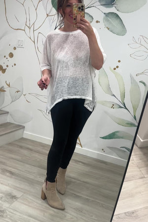 Flow Forward Tunic, White, Closet Candy, Rachel Fit Video