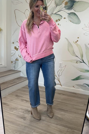 Just Like Heaven Sweatshirt, Dark Pink, Closet Candy, Rachel Fit Video