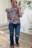 Flutter Focus Blouse, Multicolor, Closet Candy, Rachel Fit Video
