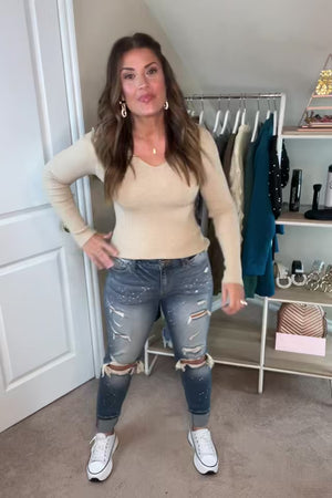 KANCAN Jenna Distressed Boyfriend Jeans Nikki B Fit Video