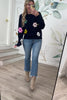 Where the Flowers Bloom Sweater - Navy, Closet Candy, Rachel Fit Video
