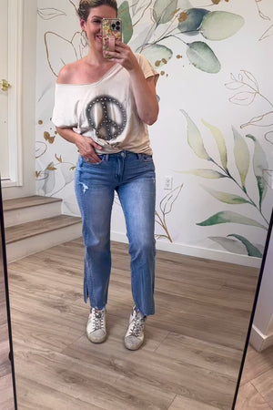 KANCAN Sonia Mid Rise Straight Jeans - Medium Wash, Closet Candy, Rachel Fit Video