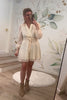 Amara Chevron Mini Dress, Cream, Closet Candy, Rachel Fit Video