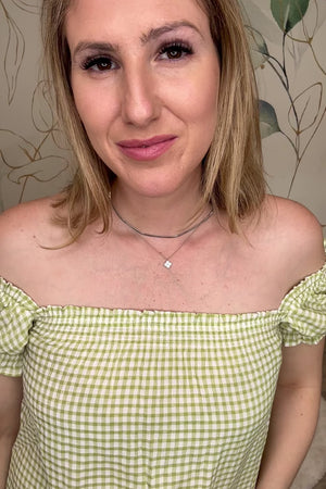 Shimmering Clover Necklace - Silver, Closet Candy, Rachel Fit Video