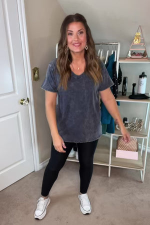 Effortlessly Casual V-Neck Top Closet Candy Nikki B fit video