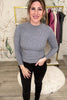 On My Radar Turtleneck Top - Grey, Closet Candy, Rachel Fit Video