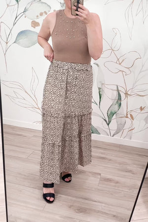 So Sure Of Yourself Maxi Skirt - Cream, Closet Candy, Rachel Fit Video