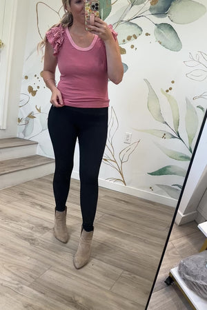 Dream a Little Ruffled Tank Top - Dusty Rose, Closet Candy, Rachel Fit Video