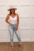 Kan Can Dakota Ultra High Rise Ankle Skinny - Light Wash Chris Fit Video