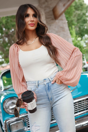 Seeing Things My Way Bodysuit - Pink, Closet Candy, 4