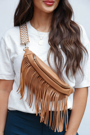 Nash Bash Fringe Sling Bag - Camel, Closet Candy, 2