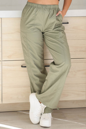 Junie Toggle Parachute Pants - Olive, closet candy, 1