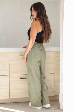 Junie Toggle Parachute Pants - Olive, closet candy, 4