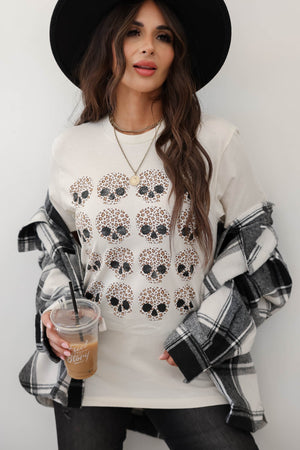 Mini Skull Gallery Graphic T-Shirt - Off White, Closet Candy, 5