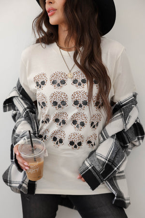 Mini Skull Gallery Graphic T-Shirt - Off White, Closet Candy, 1