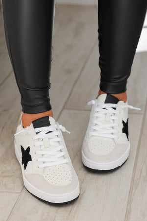 VINTAGE HAVANA Gillian Checkered Sneakers - White Black, closet candy, 4