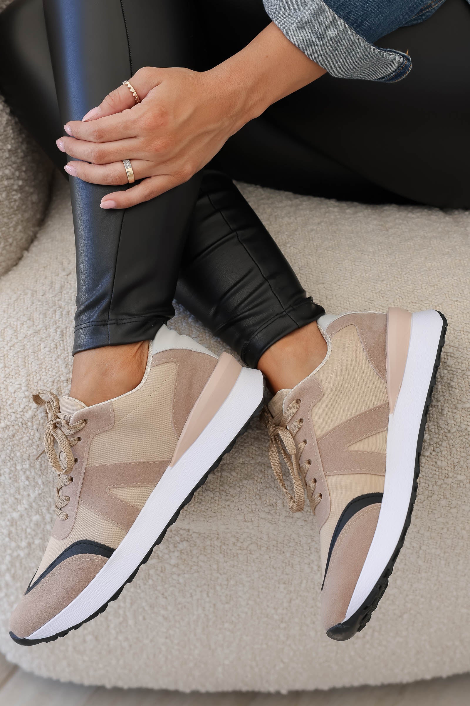 It Girl Sneakers - Tan, Closet Candy, 1